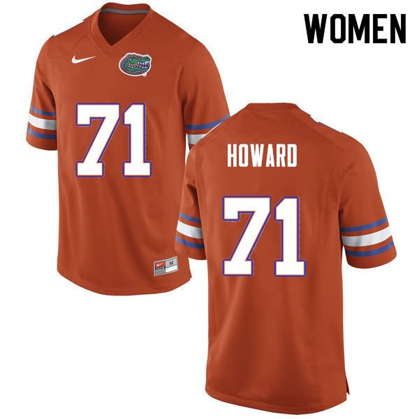 NCAA Florida Gators Chris Howard Women's #71 Nike Orange Stitched Authentic College Football Jersey BVB8164TO